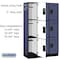 Salsbury Industries Wardrobe Locker, 45" W, 18" D, 76" H, (3) Wide, (9) Openings, Blue 23368BLU - alternate 2